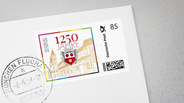 Stadt Moosburg 1250Jahre Briefmarke 85