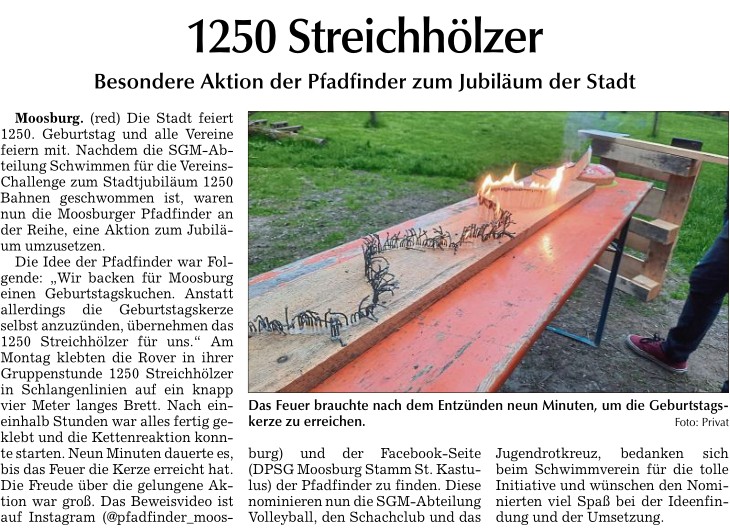 2022 04 29 Moosburger Zeitung 1250 Streichhoelzer 1