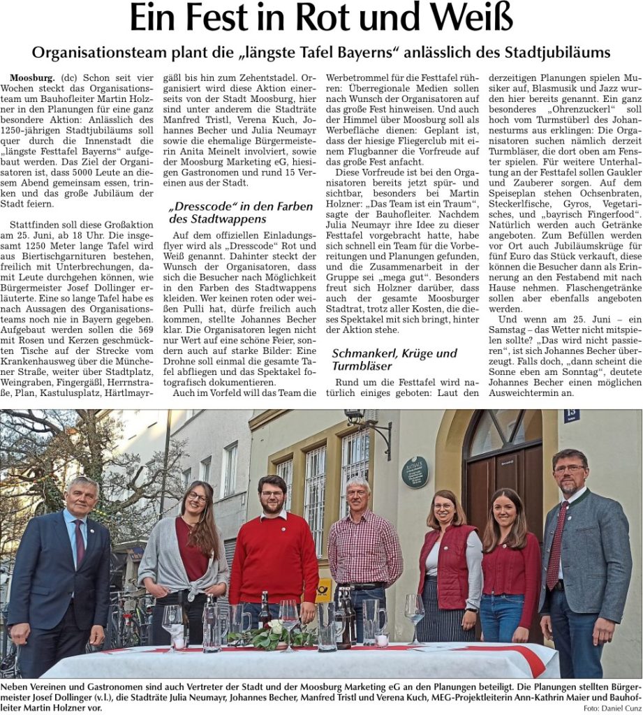 2022 04 30 Moosburger Zeitung Ein Fest in Rot und Weiss