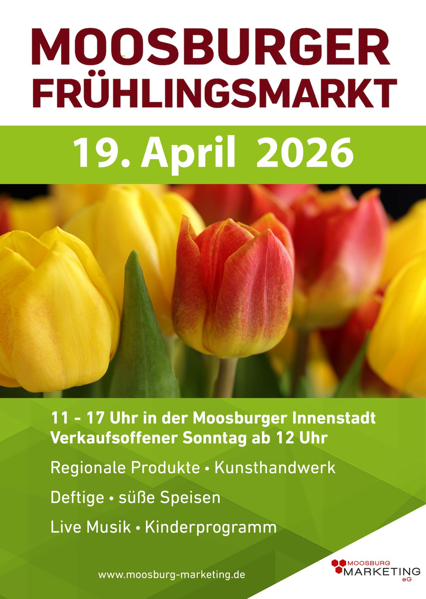 Plakat Fruehlingsmarkt 2025 Meinmoosburg