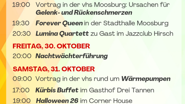 Diese Woche in Moosburg KW43 Instagram Post 4 5 2