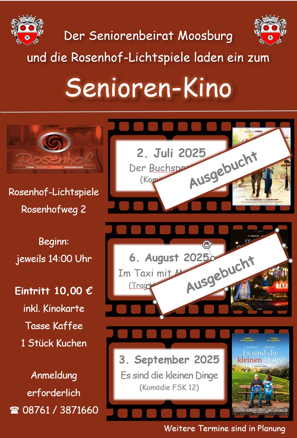 Flyer Kino ausgebucht